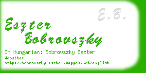 eszter bobrovszky business card